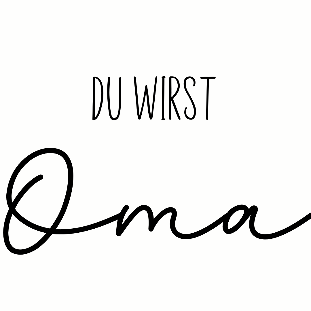 Bügelbild - Plott - Du wirst Oma