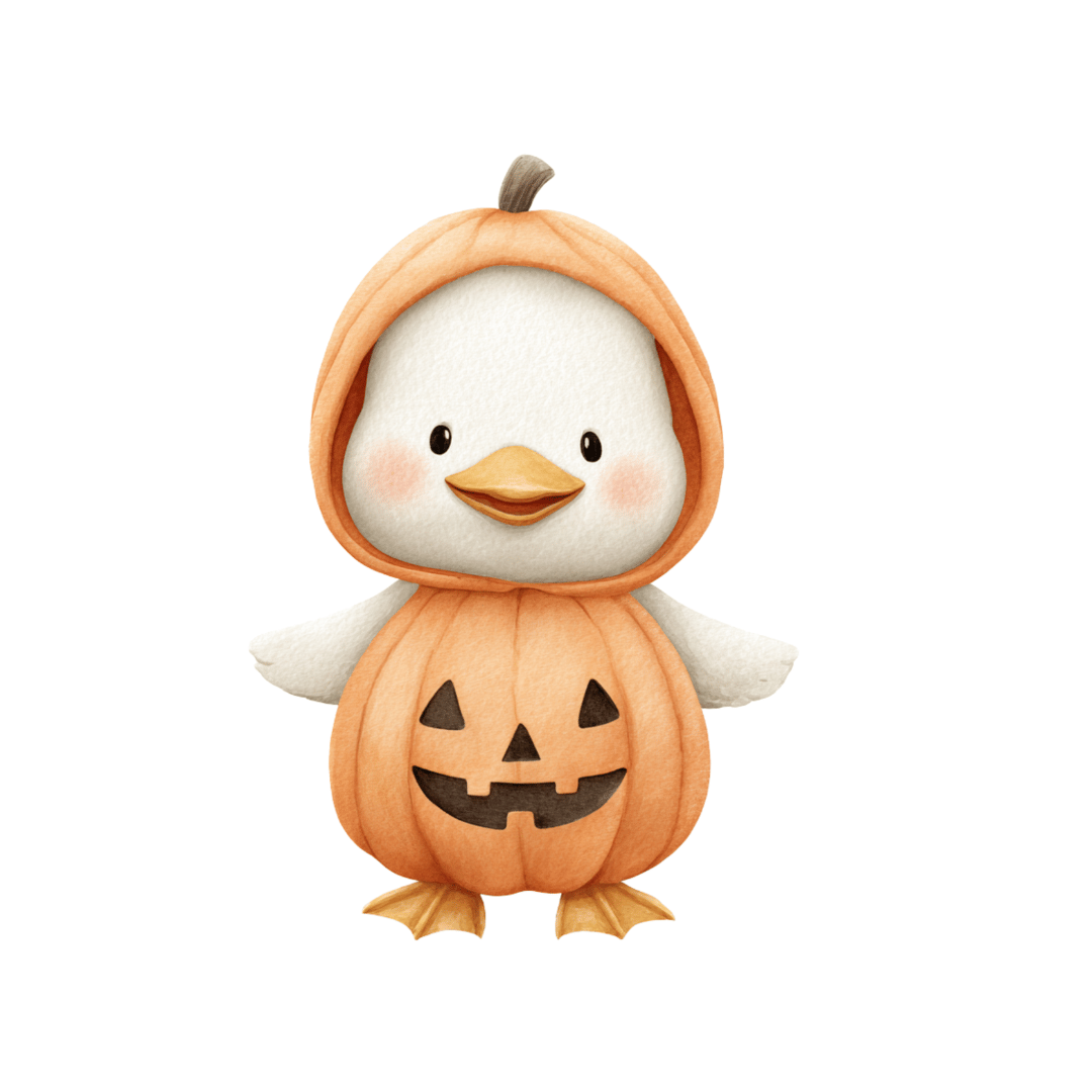 Bügelbild - Plott - Halloween Ente - 9,2cm x 13cm