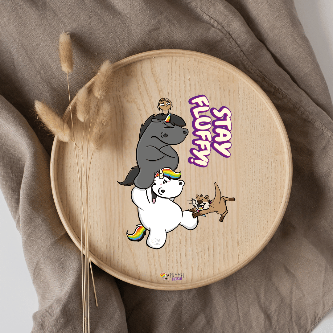 Bügelbild - Pummeleinhorn - Fluffyfriends - ca. 14,9x19,4cm