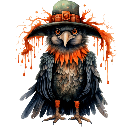 Bügelbild - Halloween Rabe