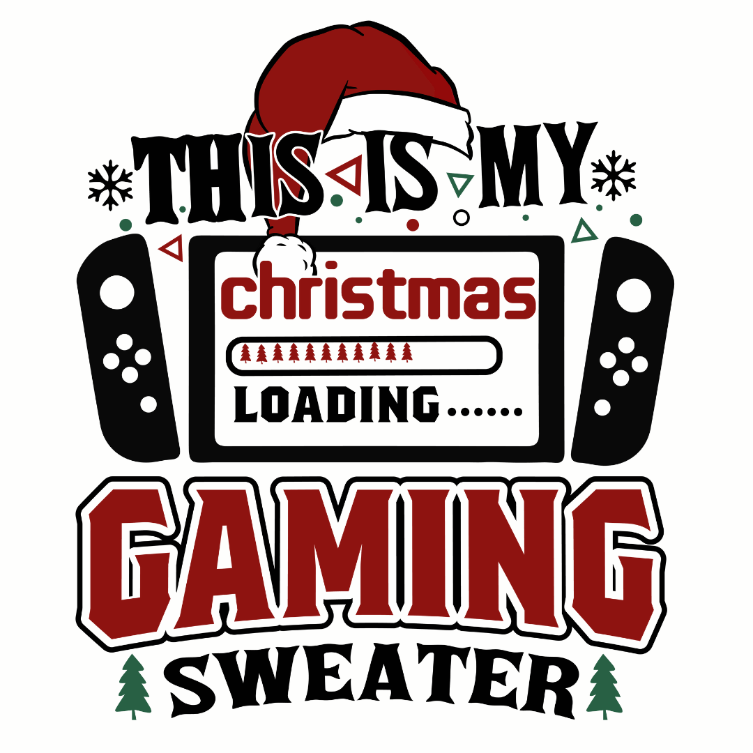 Bügelbild - Plott - Gaming Sweater - ca. 13,6cm x 16,5cm