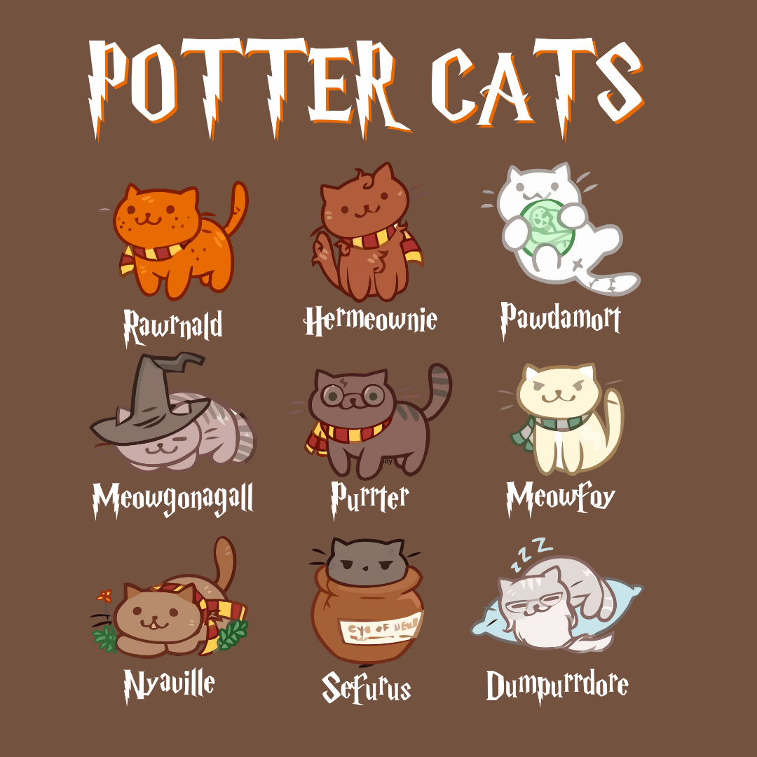 Bügelbild - Plott -  Cats -  14,9cm x 18,2cm - transparent