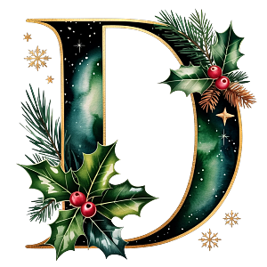 Personalisierter DTF Bügelbild Buchstabe für Weihnachtsservietten in 12cm – Lieferdatum ab 2026