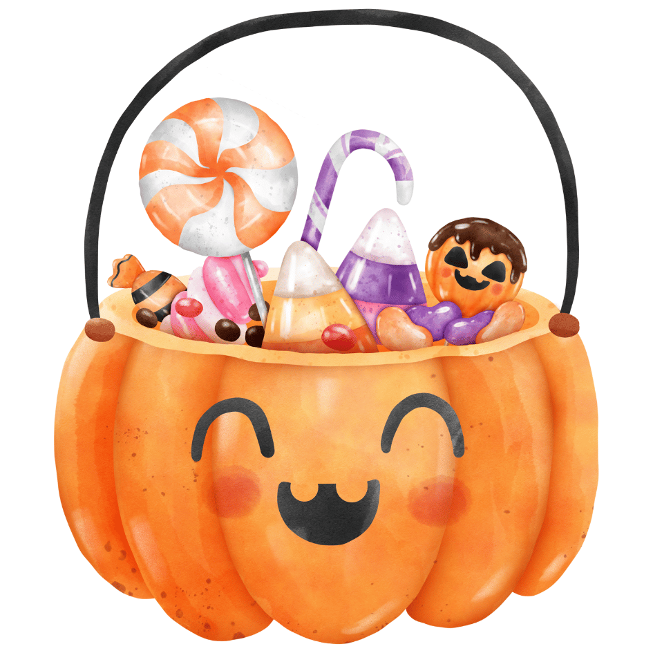 Bügelbild - Plott - Halloween Kürbiskorb - 12,9cm x 15cm