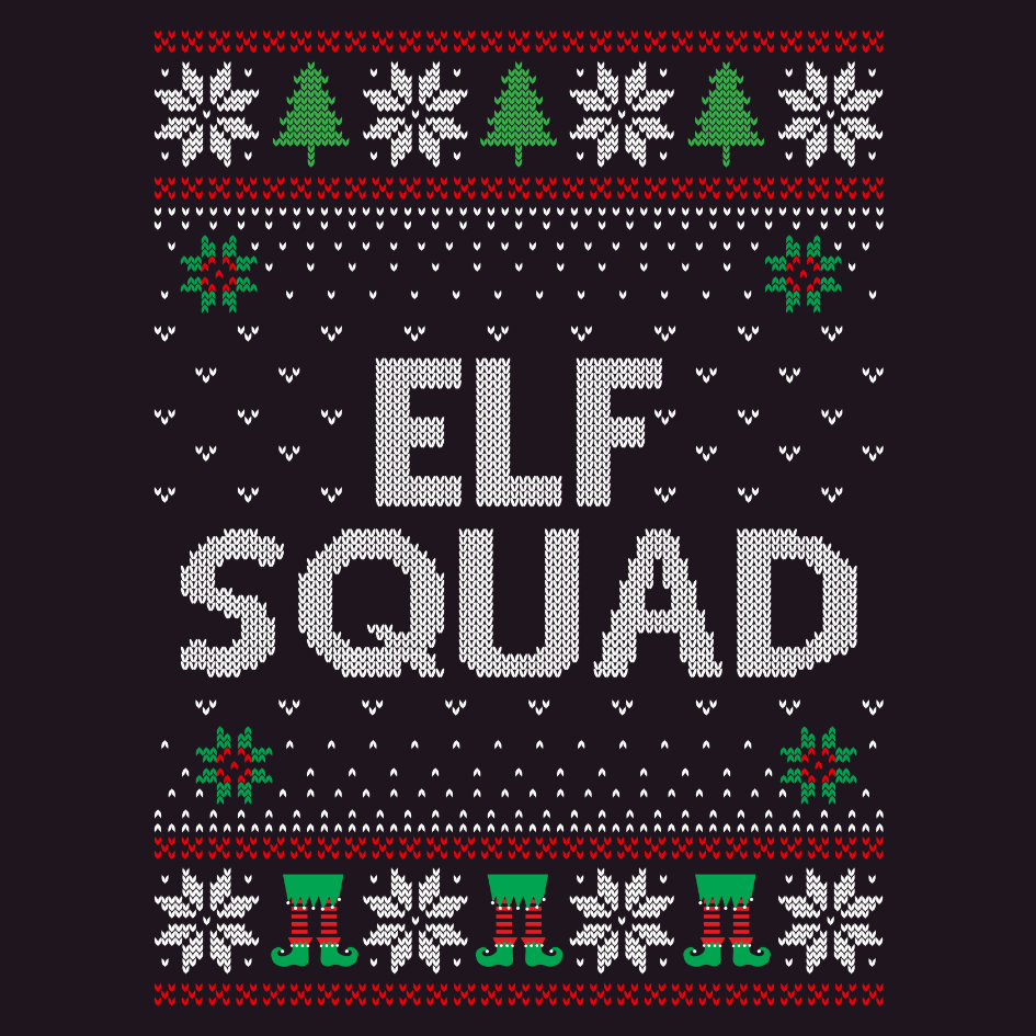 Bügelbild - Plott - Weihnachten - Elf Squad - 14x18cm - transparent