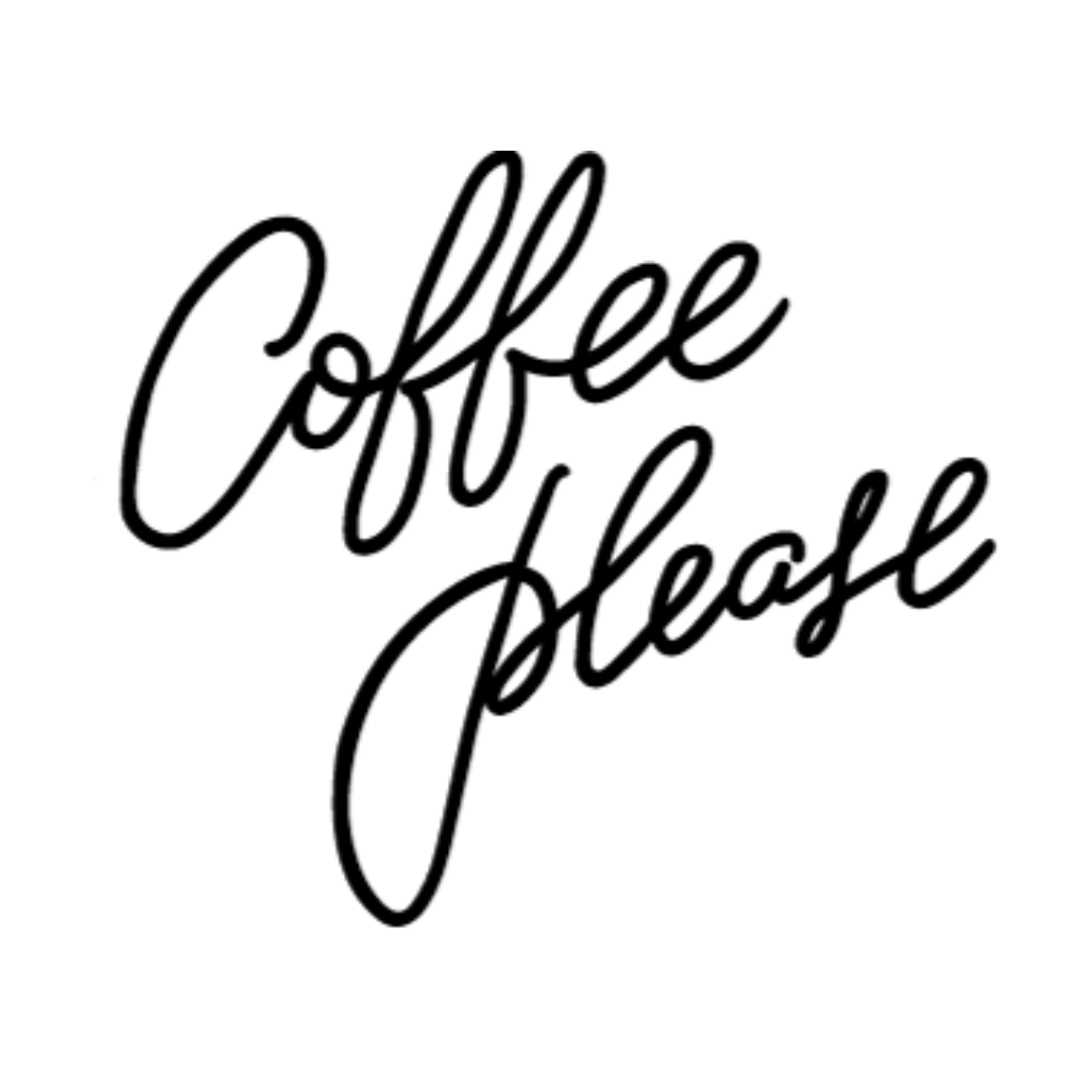 Bügelbild - Plott - Sprüche - Coffee please 8cm x 7cm