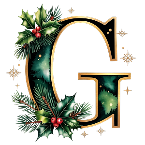 Personalisierter DTF Bügelbild Buchstabe für Weihnachtsservietten in 12cm – Lieferdatum ab 2026