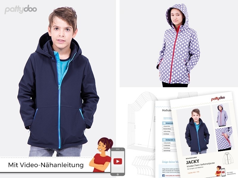 Pattydoo - Schnittmuster Jacky Softshelljacke by pattydoo