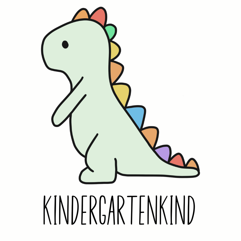 Bügelbild - Plott - Kindergartenkind - Dino - 13x18,5cm